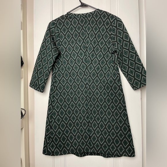 ZARA beautiful tribal patterned dress with green and black diamonds design - Picture 5 of 7